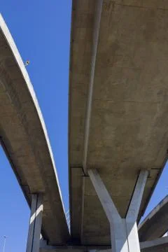 Structure under the bridge. Stock Photos