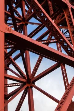 Structure under Golden Gate bridge, San Francisco Stock Photos