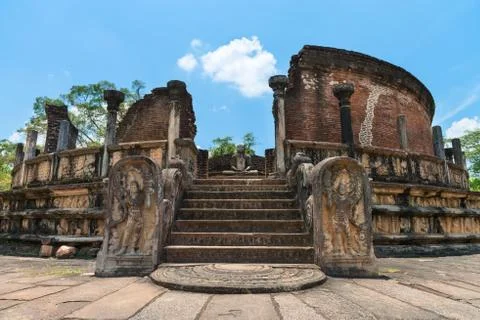 Structure unique to ancient sri lankan architecture. Stock Photos