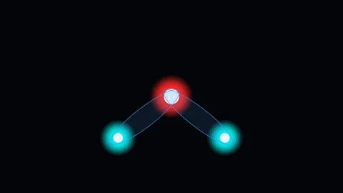 Structure of a water molecule Video stock 335764393