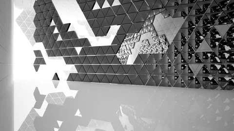 The structure of the white and black triangle prism. Stock Footage 84472570