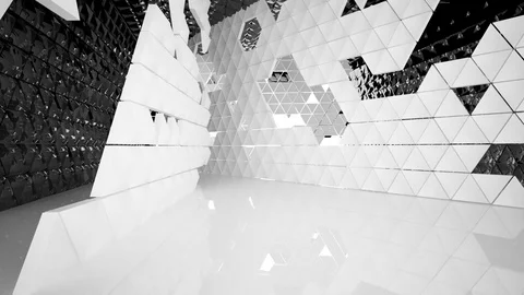 The structure of the white and black triangle prism.  Video stock 84725800