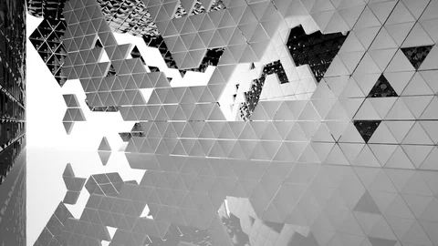 The structure of the white and black triangle prism.  Stock Footage 84787130