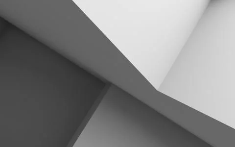 Structure with white corners. 3d render Illustrazione stock