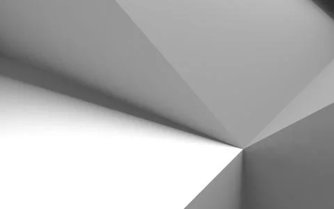 Structure of white corners. 3d render illustration Stock Illustration