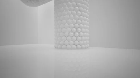 The structure of the white spheres. DNA.  動画素材 83671411