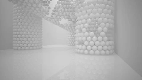 The structure of the white spheres. DNA.  Video stock 83671418