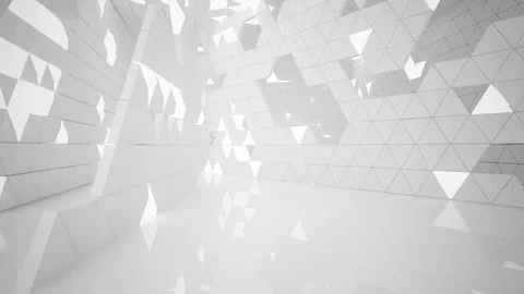 The structure of the white triangle prism. Architectural background 스톡 동영상 84292274