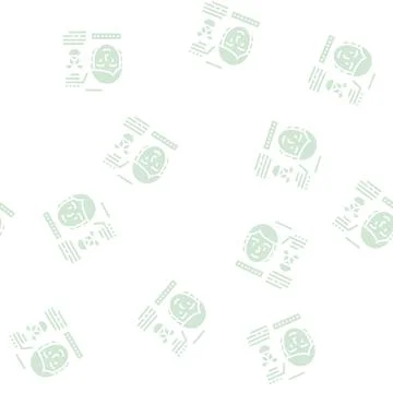 Structure of work face id glyph seamless pattern Stock Illustration