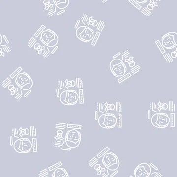 Structure of work face id line seamless pattern Stock Illustration