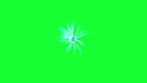 Structured and Chaotic Light Ray Emissions from Central Cores - Green Screen Stock Footage 264626799