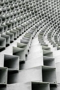 Structured art with cubes like steps Stock Photos