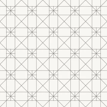 Structured cross grid pattern, seamless pattern in line design. cross, grid Stock Illustration