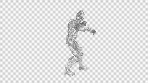 Structured Dancer with transparent (alpha) background Stock Footage 252018253