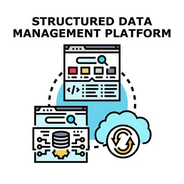 Structured data management platform for data processing イラスト素材