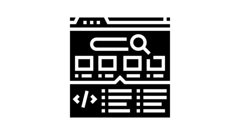 Structured data markup seo glyph icon animation 库存影片 326149972