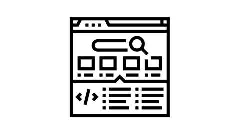 Structured data markup seo line icon animation 库存影片 326129525
