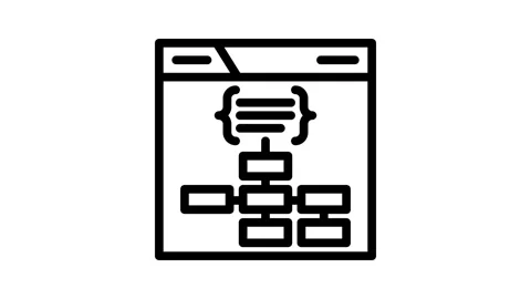 Structured data markup seo line icon animation 库存影片 326756203