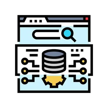 Structured data seo color icon vector illustration イラスト素材