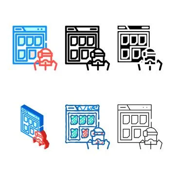 Structured data seo color icon vector looks 스톡 일러스트