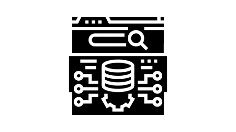 Structured data seo glyph icon animation 库存影片 326149964