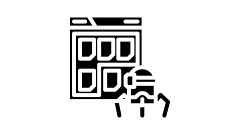 Structured data seo glyph icon animation 库存影片 326740438