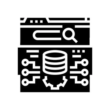Structured data seo glyph icon vector illustration イラスト素材
