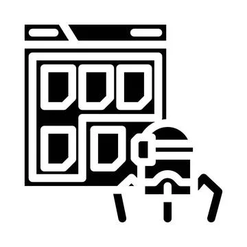 Structured data seo glyph icon vector illustration Illustrazione stock