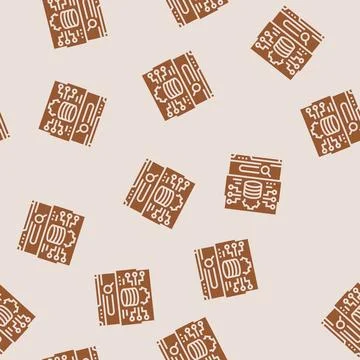 Structured data seo glyph seamless pattern 스톡 일러스트