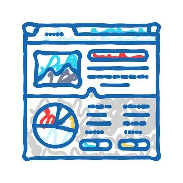 Structured data seo icon doodle illustration イラスト素材