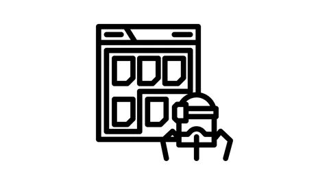 Structured data seo line icon animation 库存影片 326756189