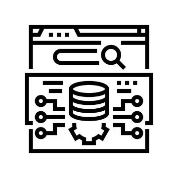 Structured data seo line icon vector illustration Stockillustratie