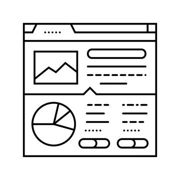 Structured data seo line icon vector illustration Stock Illustration