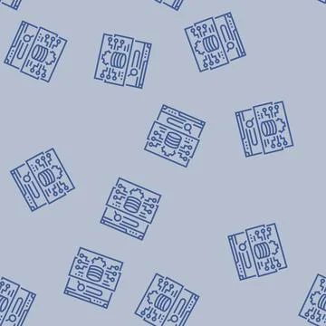 Structured data seo line seamless pattern 스톡 일러스트