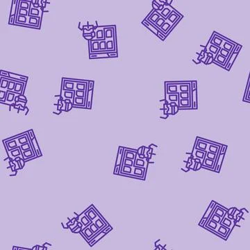 Structured data seo line vector seamless pattern Stock Illustration