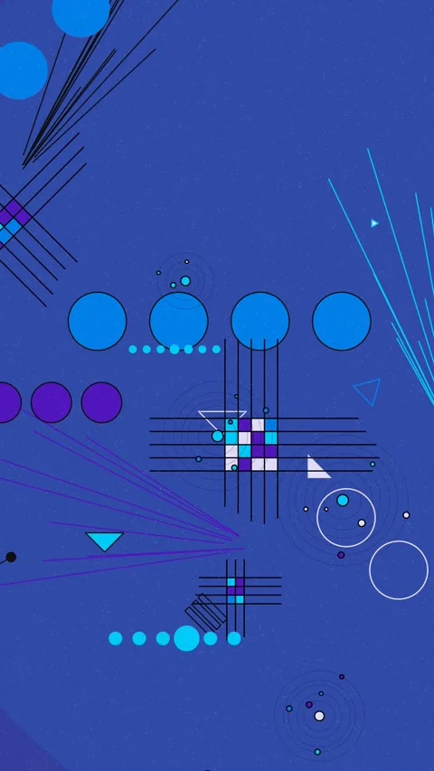 Structured Data Visualization With Geometric Elements Stock Footage 330436555