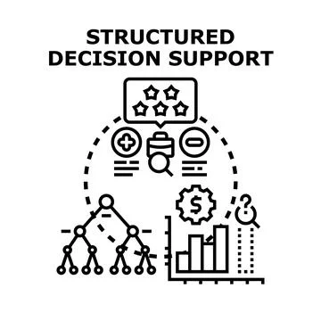 Structured decision support system providing business analysis イラスト素材