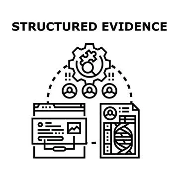 Structured evidence collecting and validating process Stock Illustration