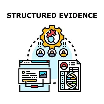 Structured evidence collecting and validating process Stock Illustration