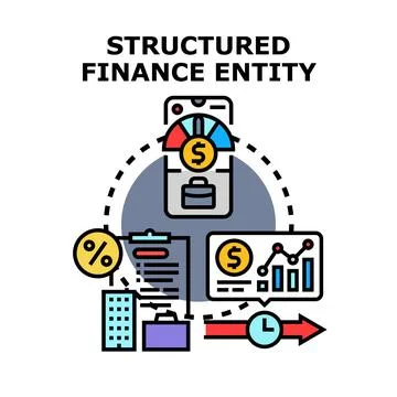 Structured finance entity managing capital market transaction Stock Illustration