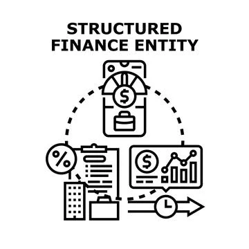 Structured finance entity managing capital market transaction Stock Illustration
