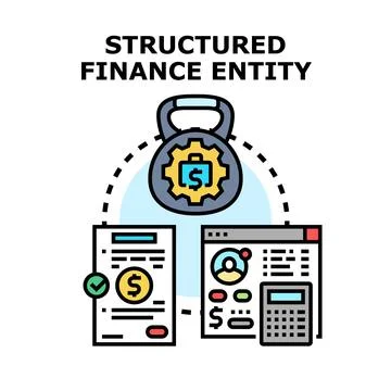 Structured finance entity managing complex financial operations Stock Illustration