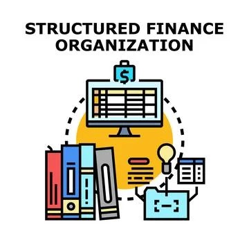 Structured finance organization and strategy concept Stock Illustration