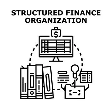 Structured finance organization and strategy concept Stock Illustration
