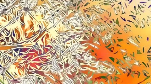 Structured fractal background with fractal pattern and motives of abstracted Stock Illustration