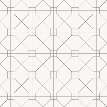 Structured octagon geometric pattern, seamless pattern in line design. octagon Stock Illustration