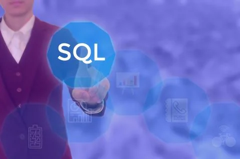 Structured query language(SQL) concept 스톡 사진