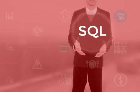 Structured query language(SQL) concept 스톡 사진