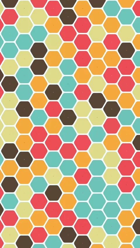 Structured Repeating Circles in Seamless Procedural Hex Mesh Background Stock Footage 330057559