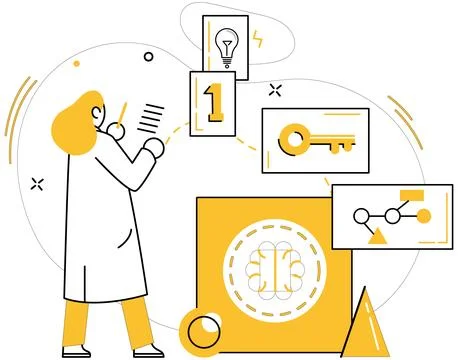 Structured thinking. Development is compass guiding journey analytical crea.. イラスト素材